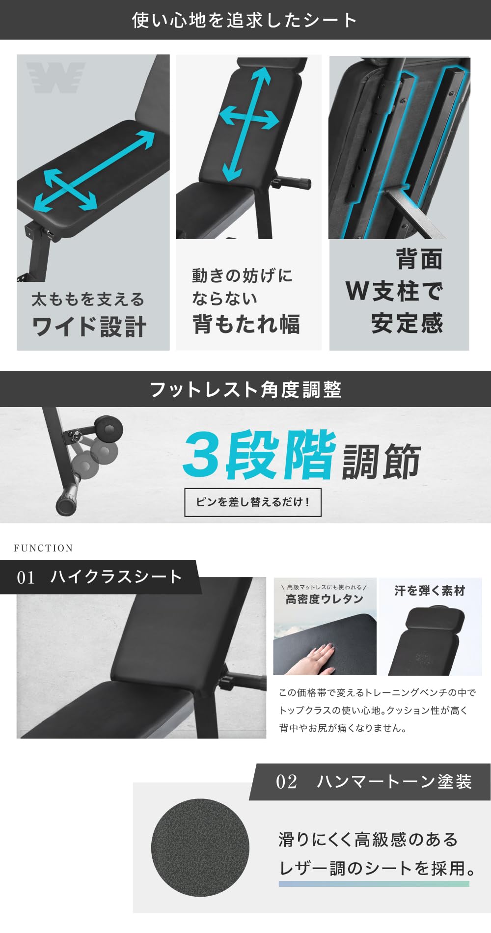 バーウイング　トレーニングベンチ　インクラインベンチ　角度調整OK Amazon.co.jp: BARWING(バーウィング) 可変式 トレーニング